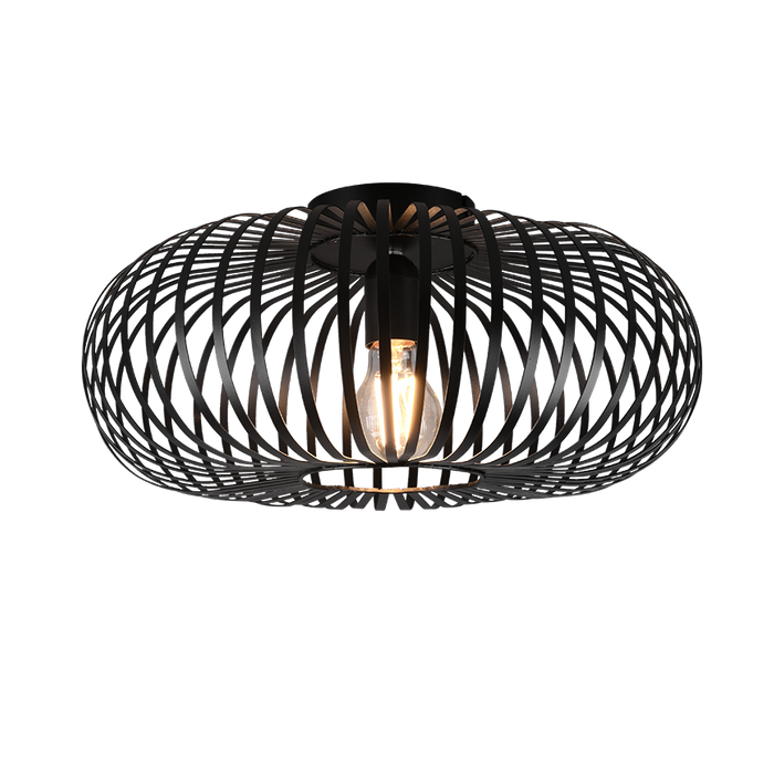 Trio Leuchten Johann Plafonnière Ø 40cm 60W Zwart