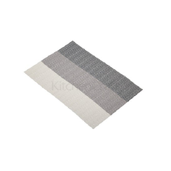 KitchenCraft - Set van 6 - Placemat Woven - Grijs Gestreept, 30x45cm -