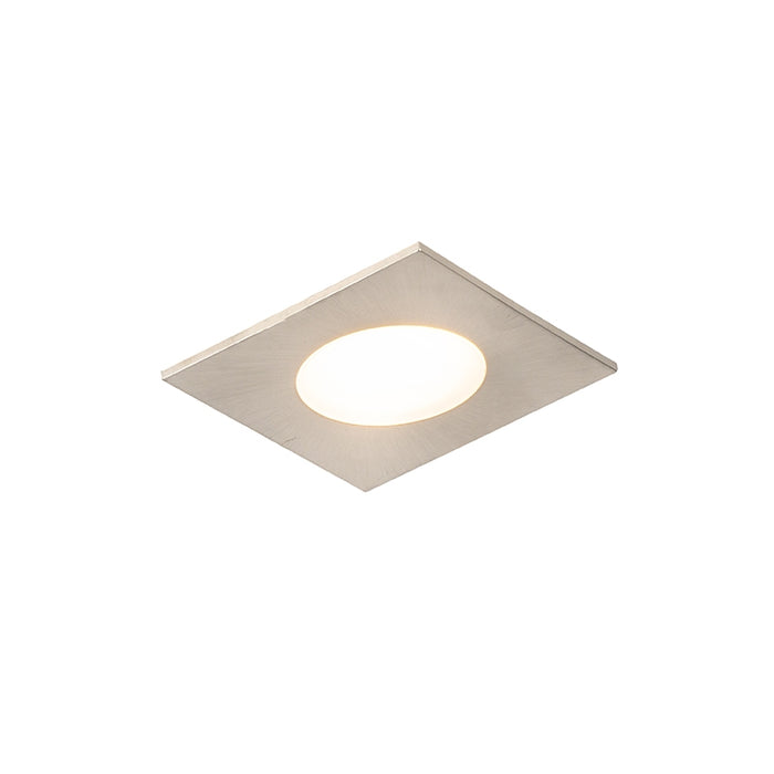 QAZQA Moderne inbouwspot vierkant staal incl. LED IP65 - Simply