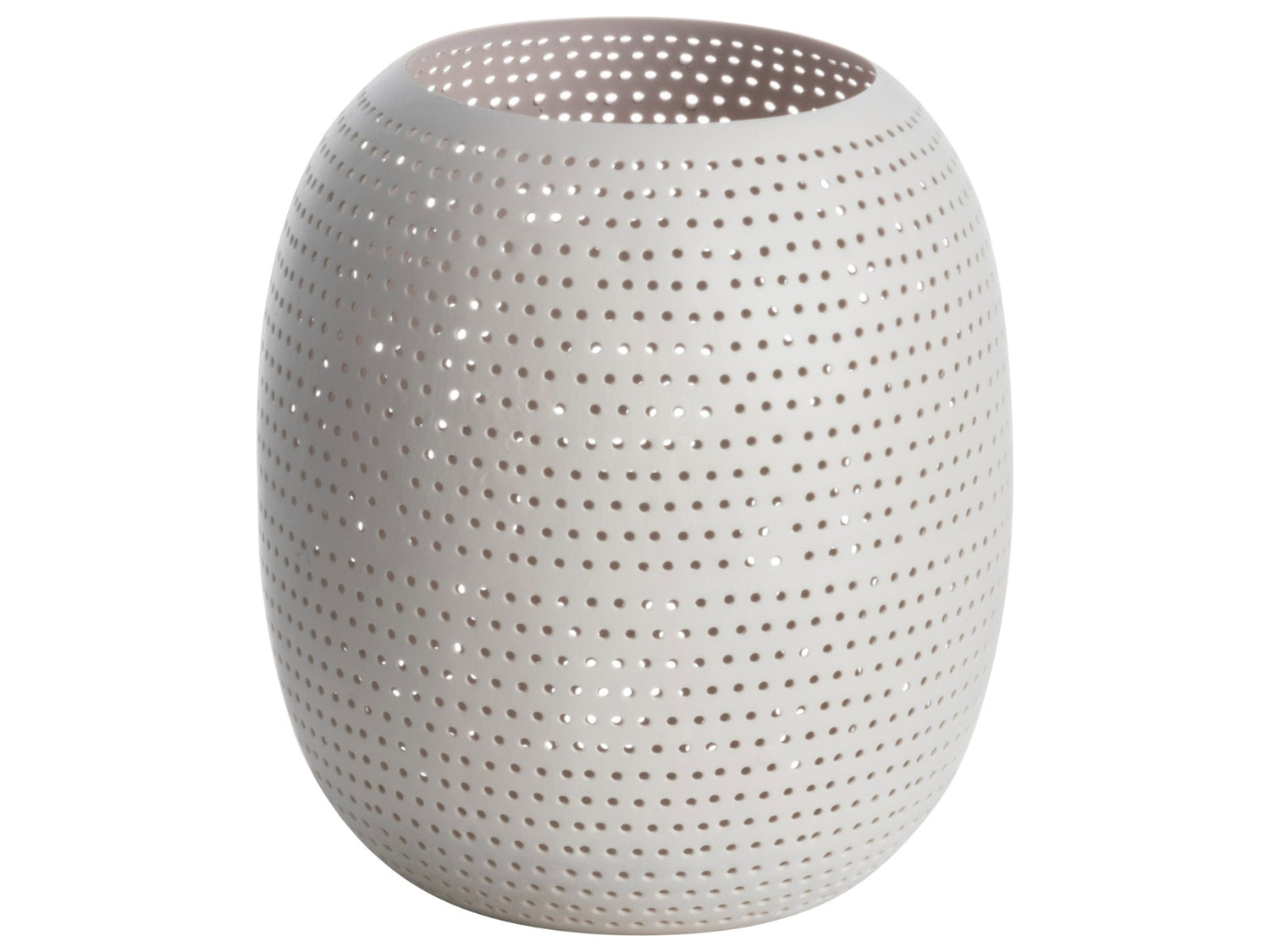 Gusta Lantaarn Met Gaatjes Ø12X15 cm Beige