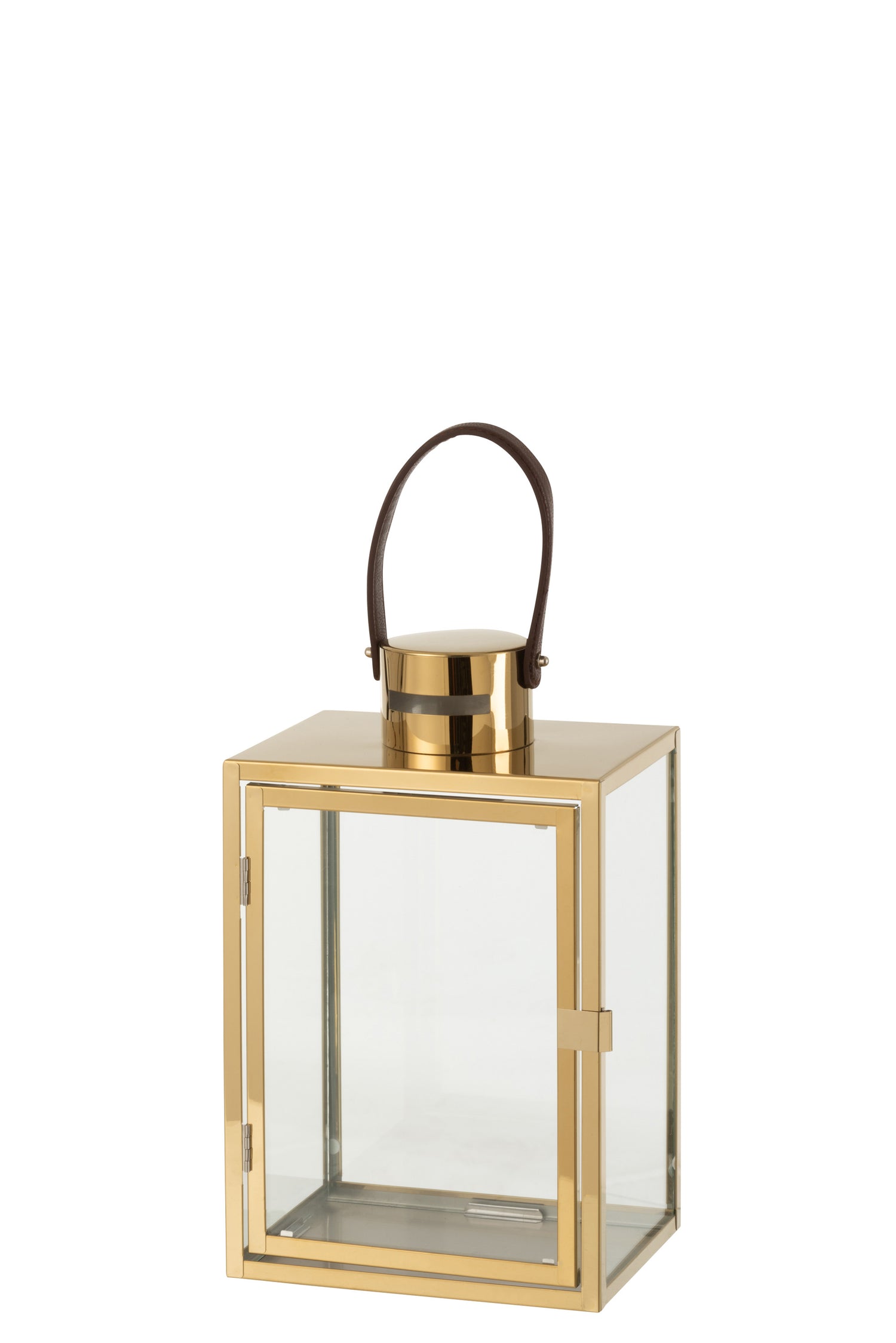 J-Line Lantaarn Rechthoek Goud