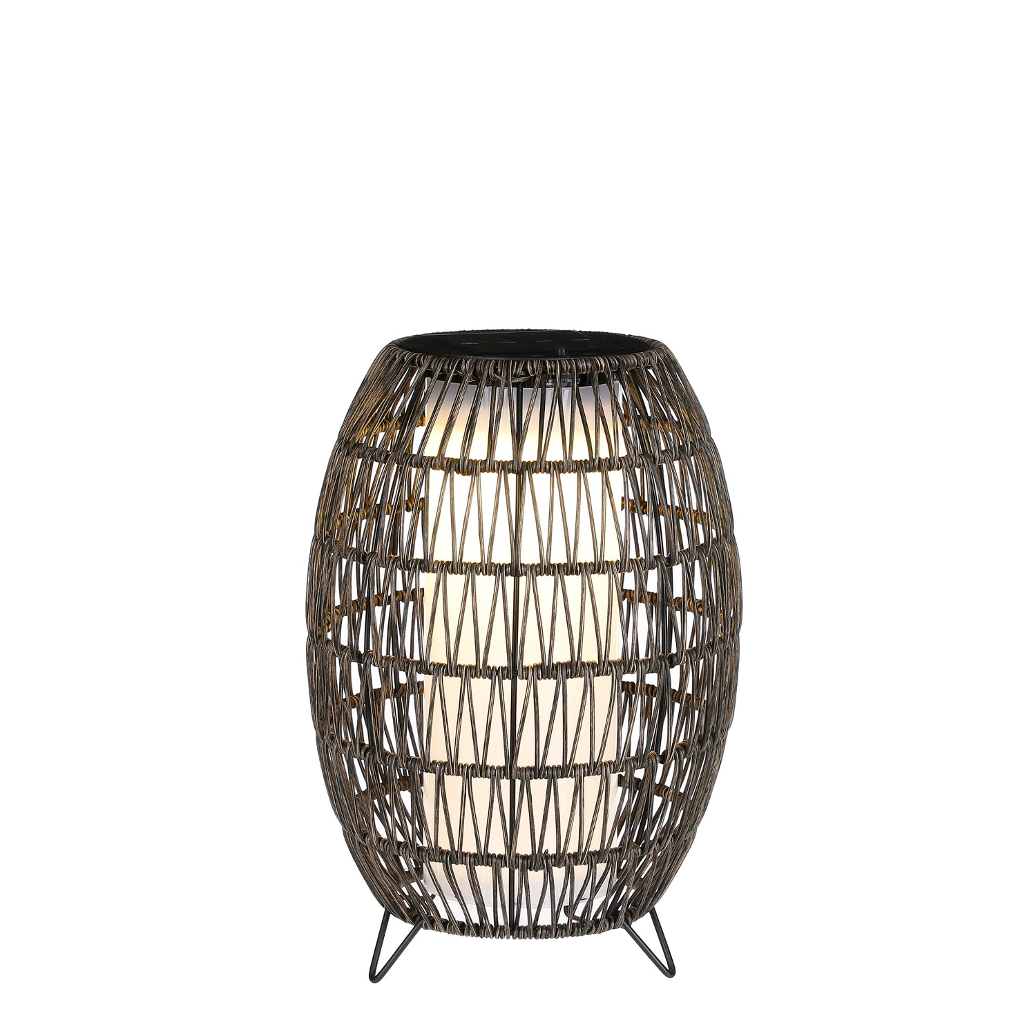 Luca Lighting Colwood Lantaarn Solar - H32,5 x Ø23 cm - Zwart