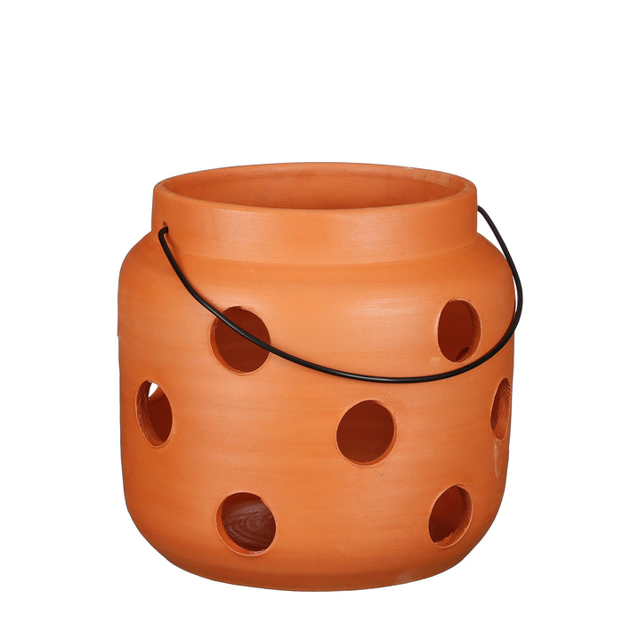 Mica Decorations Arena Lantaarn - H24 x Ø26 cm - Terracotta