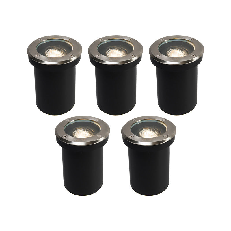 QAZQA Set van 5 buiten grondspots RVS IP65 - Delux