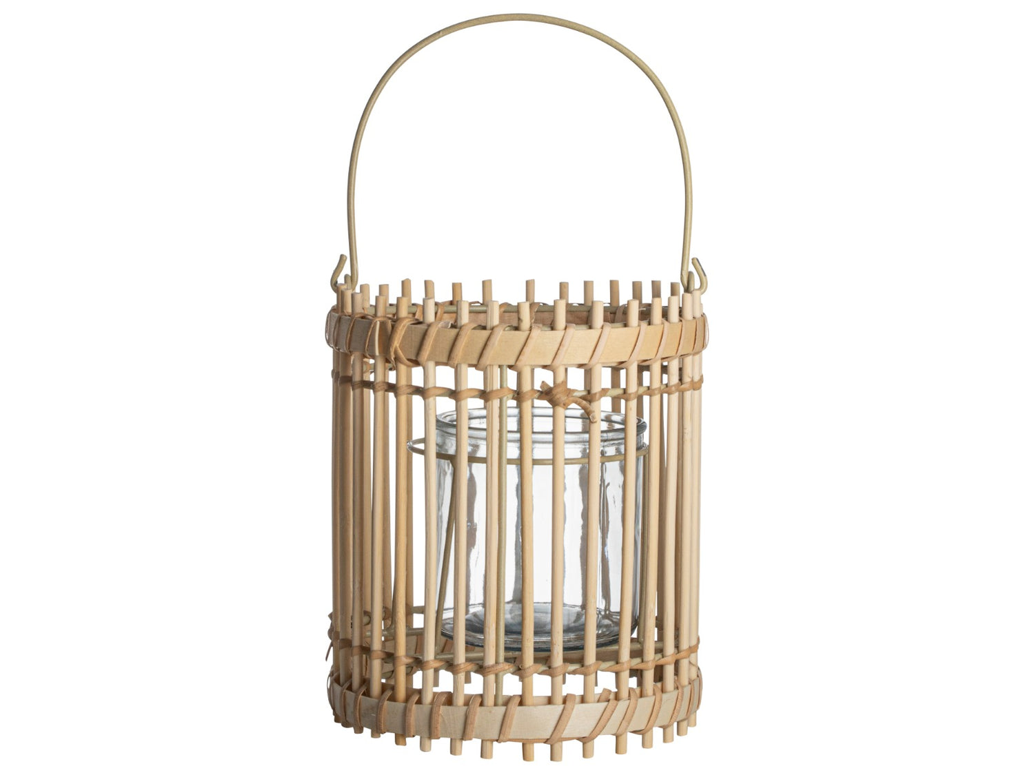 Gusta Lantaarn Bamboe Ø18x20 cm creme