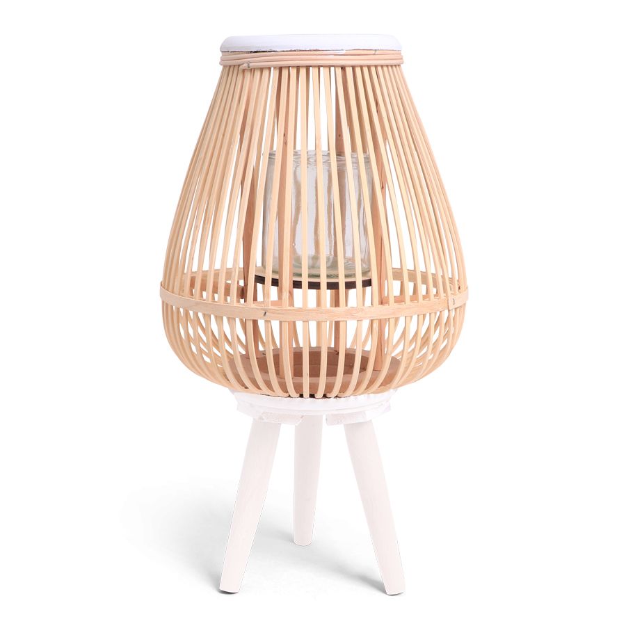 SENZA Bamboo Lantern White|Natural