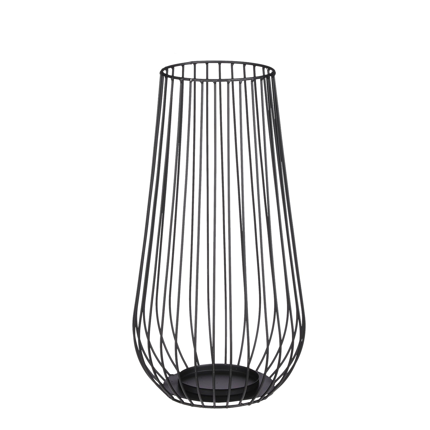 House of Seasons Porto Lantaarn H44 x Ø23 cm Metaal Zwart