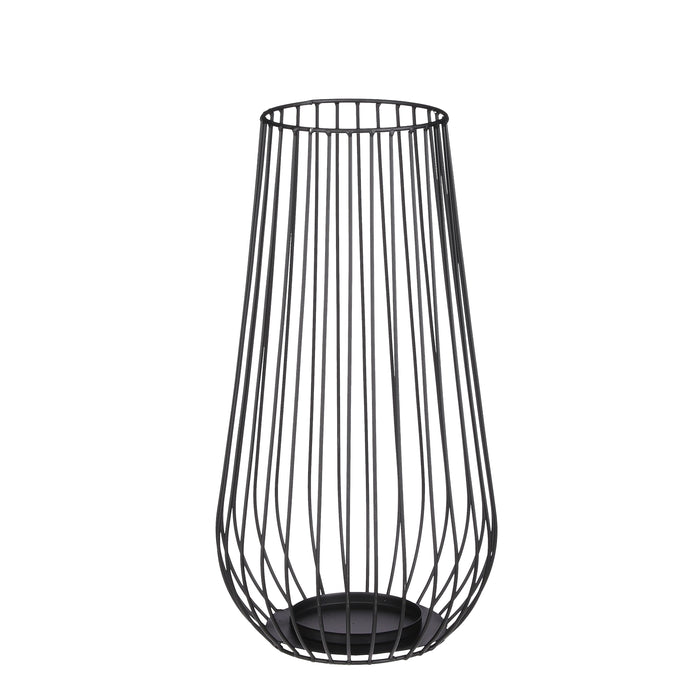House of Seasons Porto Lantaarn H44 x Ø23 cm Metaal Zwart