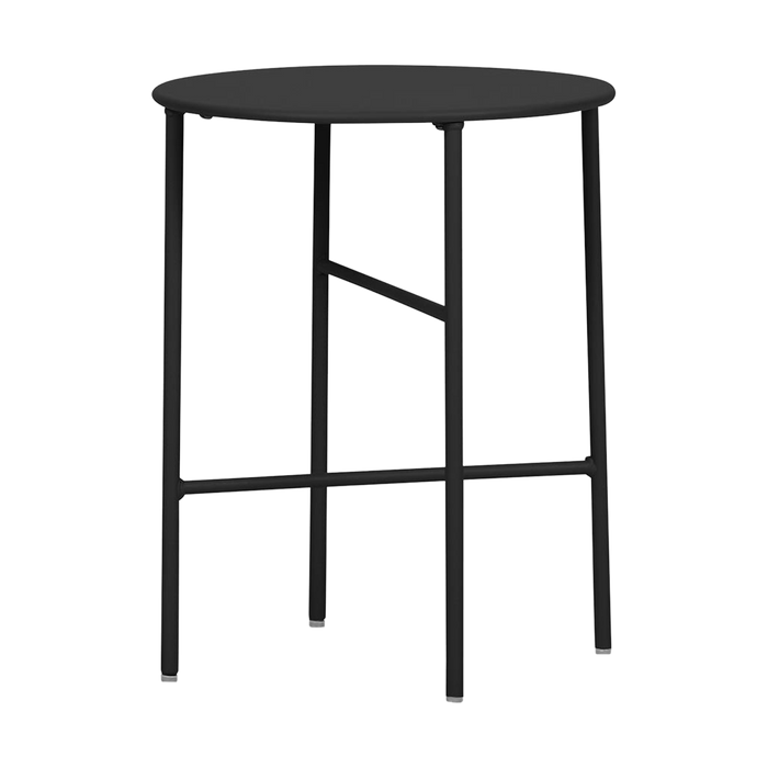 Lisomme Mila metalen tuin bijzettafel zwart - Ø 40 cm