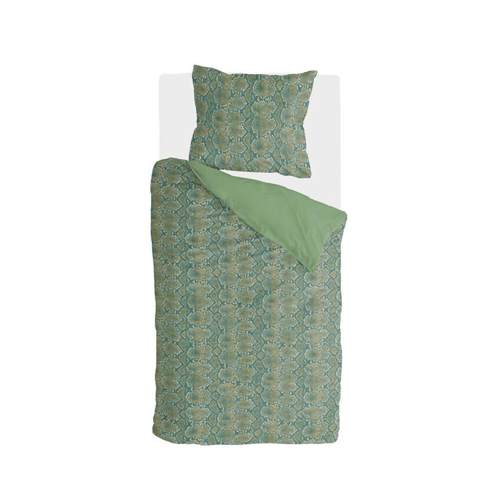 Byrklund - Dekbedovertrek Scary Snake - 140x220 - Groen