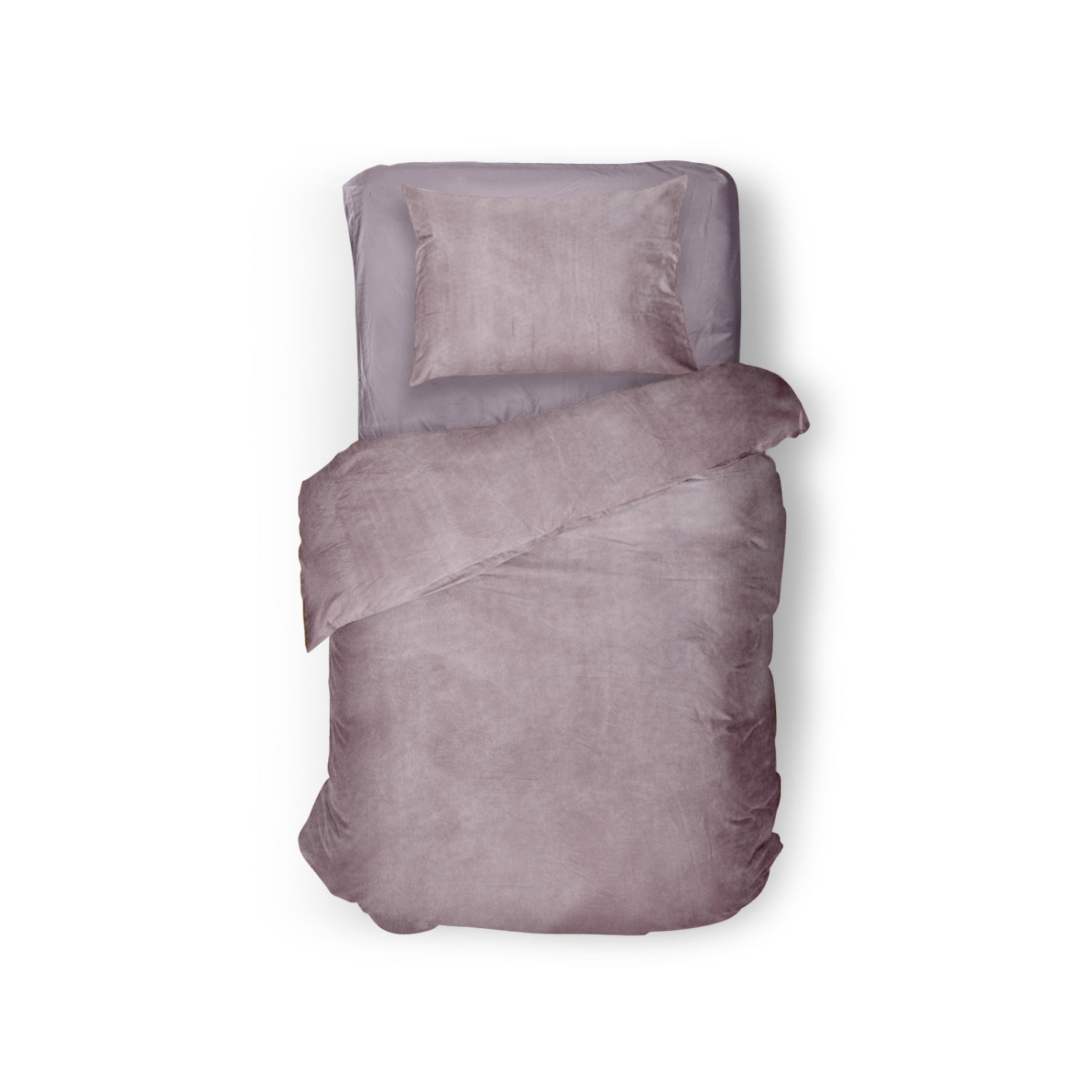 Elegance Dekbedovertrek Velvet Uni - shady pink