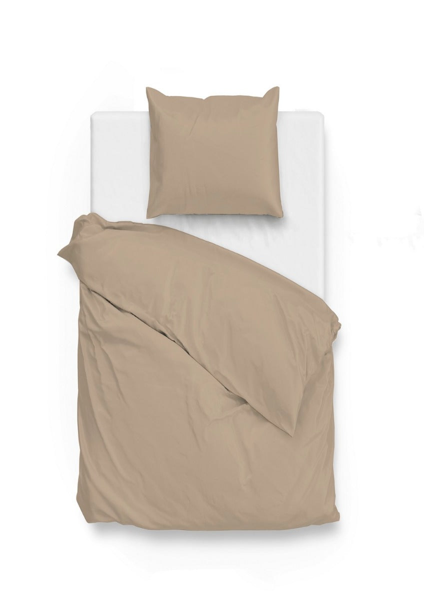Zo Home Satinado Dekbedovertrek Uni Katoen Satijn - forest sand