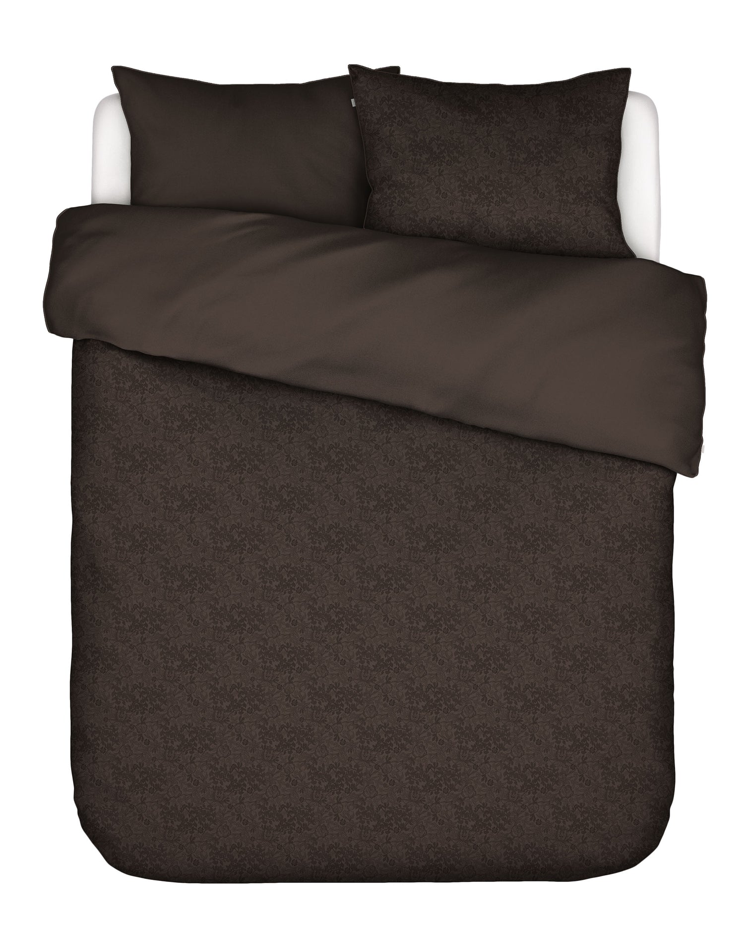 Essenza Felipa Dekbedovertrek Darkest brown 200 x 220 cm