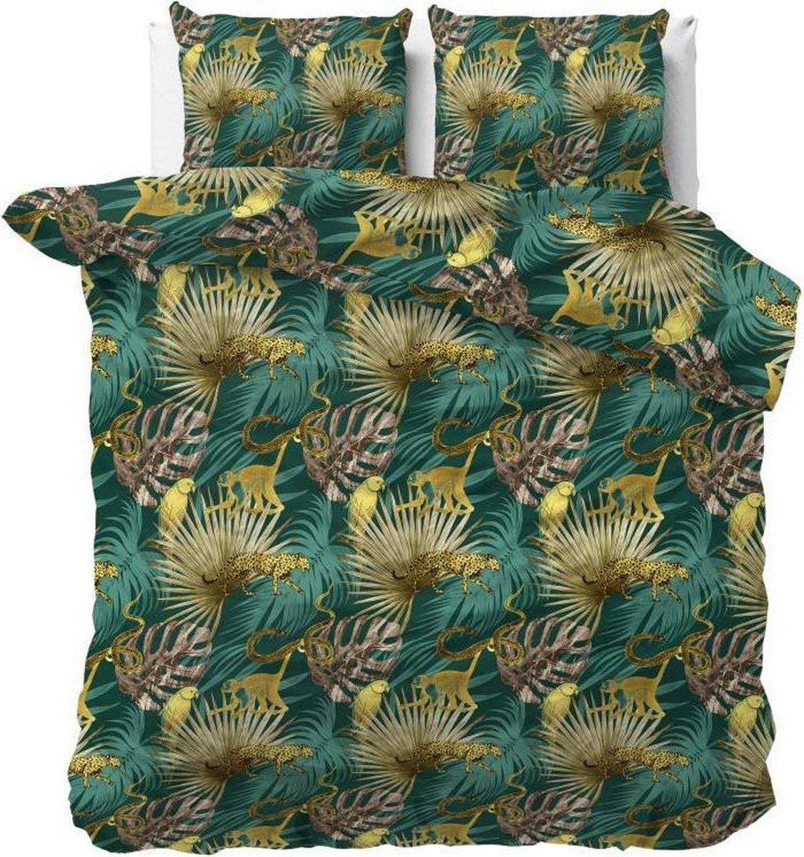 Dekbedovertrek - Golden Botanical - Botanische Print - Met