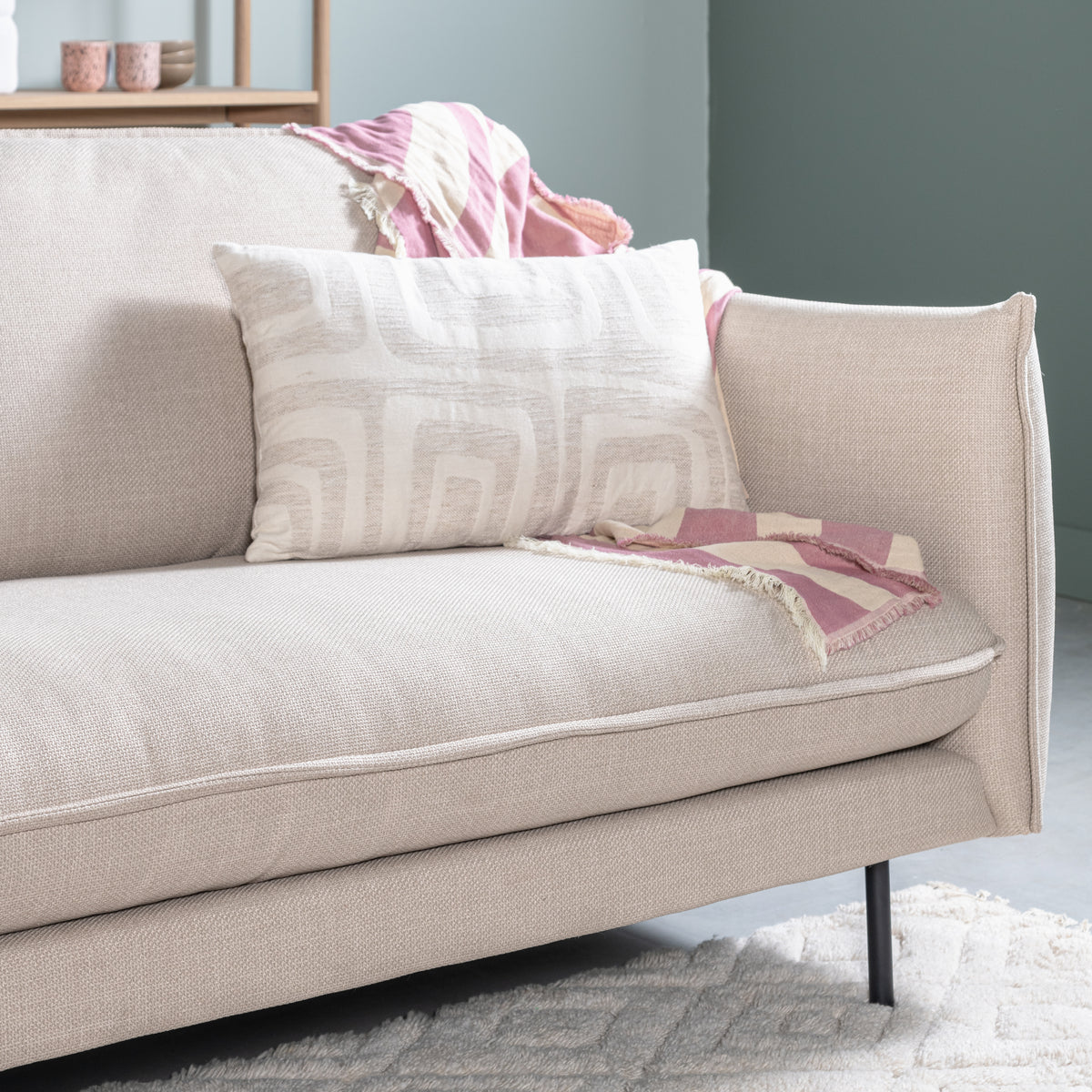 by fonQ Groovy Sierkussen 40 x 60 cm - Ivoor