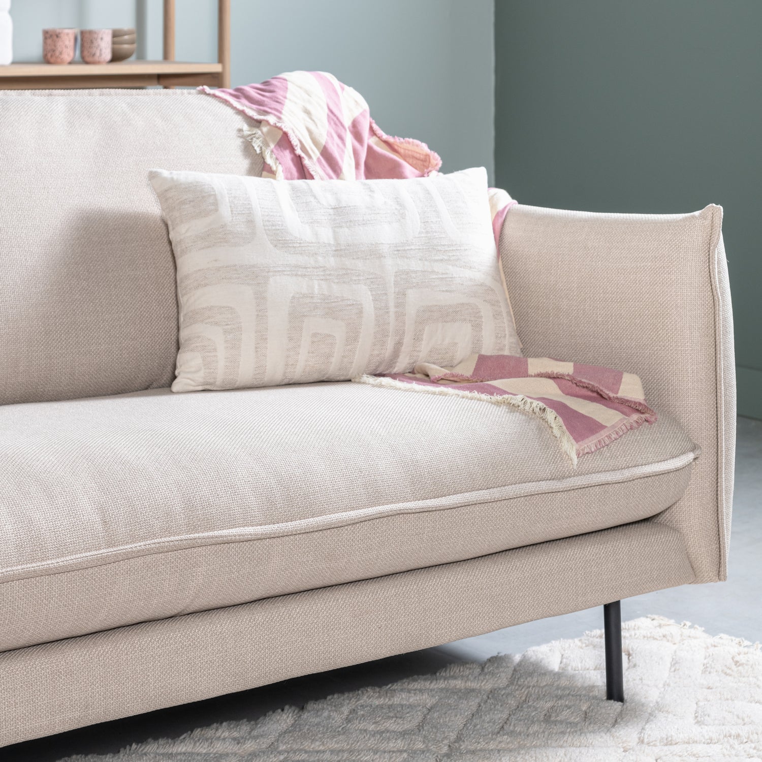 by fonQ Groovy Sierkussen 40 x 60 cm - Ivoor