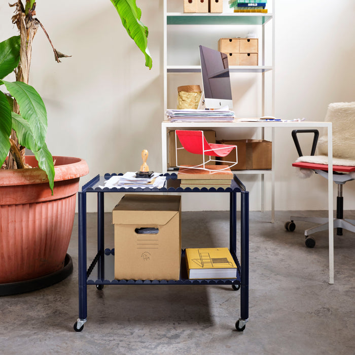 HAY Arcs Trolley Low Bijzettafel - Steel Blue