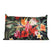 Anna's collection buitenkussen bloem - zwart|rood - 30 x 50 cm