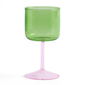 HAY Tint Wijnglazen 2 st. - 0,25 L - Roze/Groen