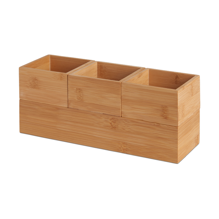 Lisomme Lars houten bakjes bamboe - set van 4