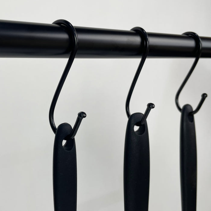 QUVIO Ophanghaken - RVS - zwart - S - 6,5 cm (h) - 10 stuks