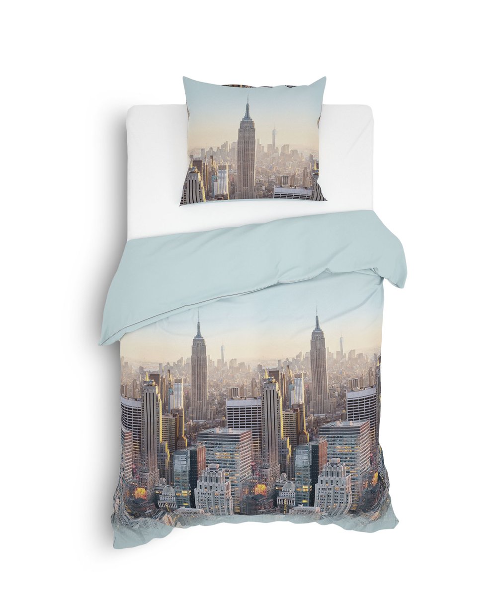 Heckett Lane Dekbedovertrek Flanel Hayden - airy blue