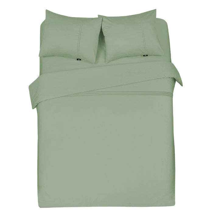 Luxe dekbedovertrek King - 300 TC topkwaliteit - 140x200|220 - groen