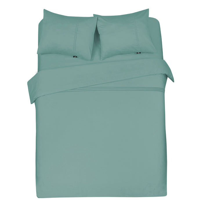 Luxe dekbedovertrek King - 300 TC topkwaliteit - 140x200|220 - jade