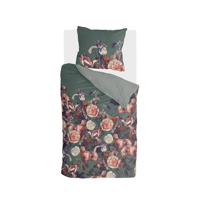 Byrklund - Dekbedovertrek Flower Bomb - 140x220 - Groen