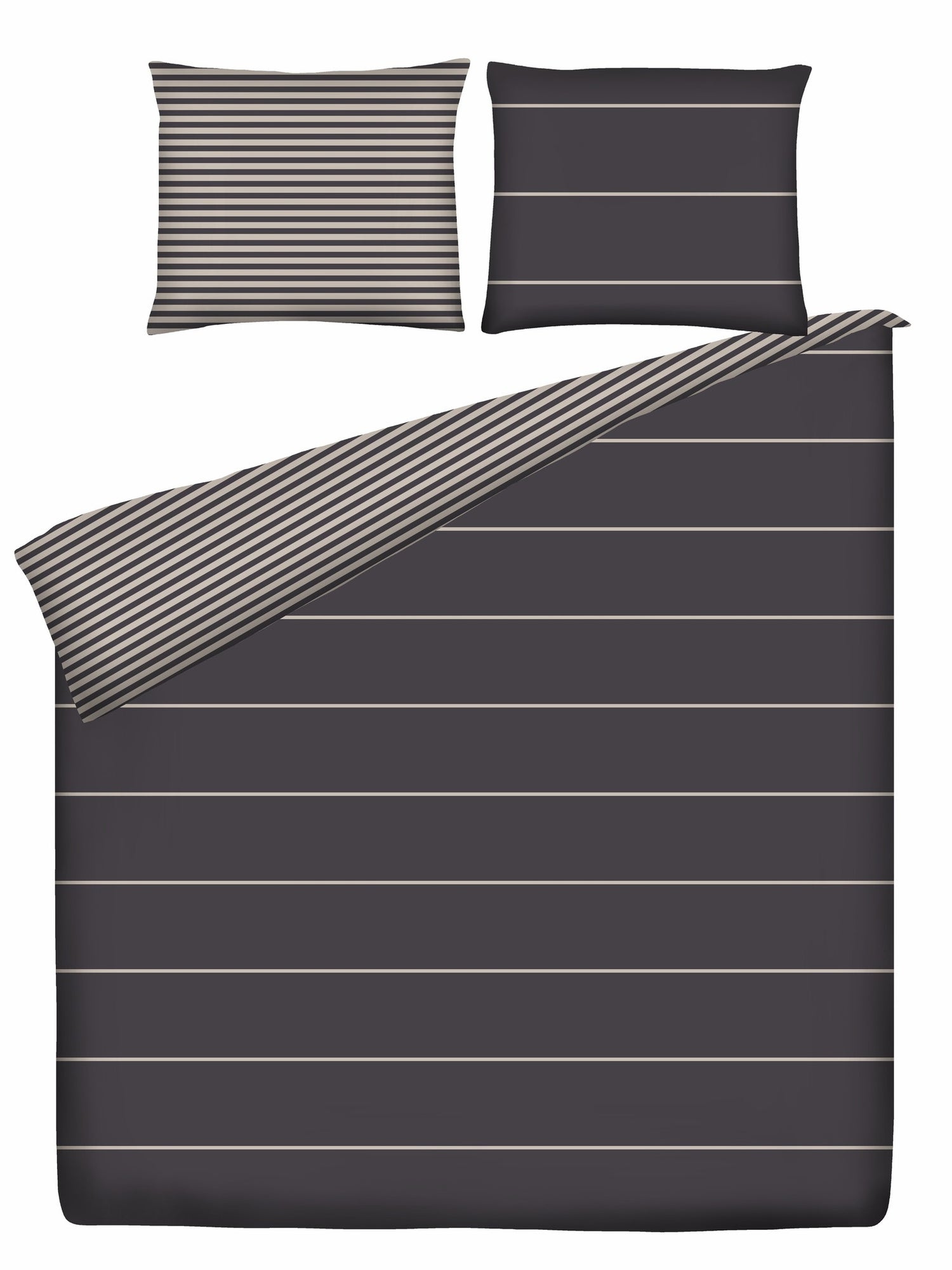 Ten Cate Katoenen Dekbedovertrek - 200x200|220 - Rima Grijs