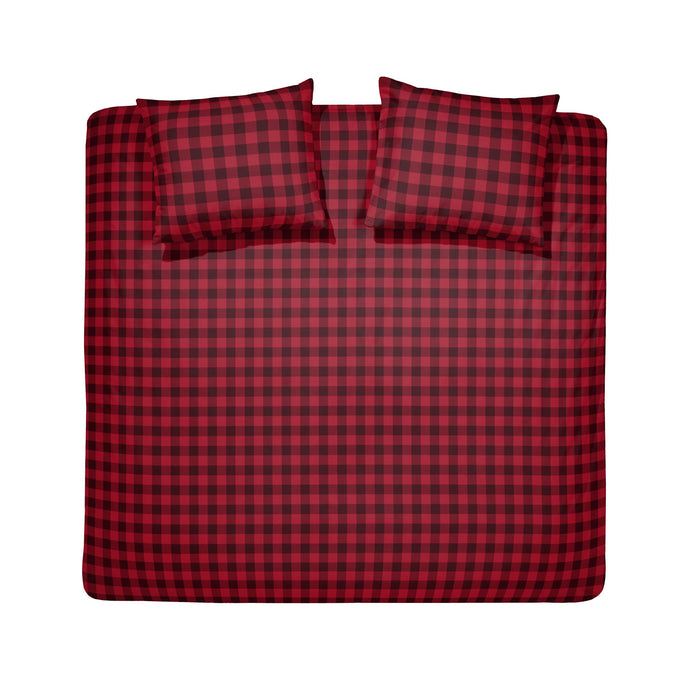 Damai dekbedovertrek Flanel - 200x200|220cm - Rood