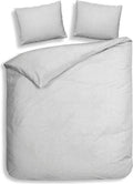 Heckett Lane Dekbedovertrek Flanel Franela - silver grey