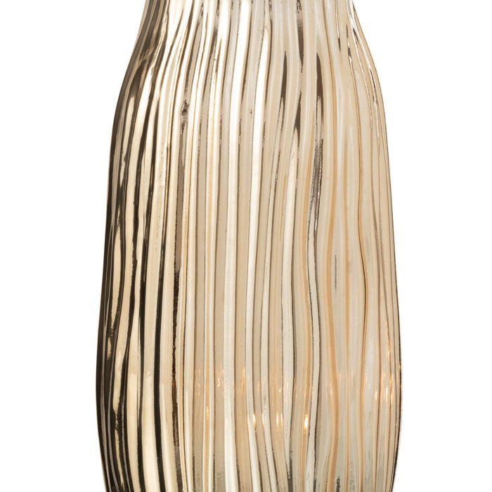 J-Line Vaas Inkepingen Glas Goud Large