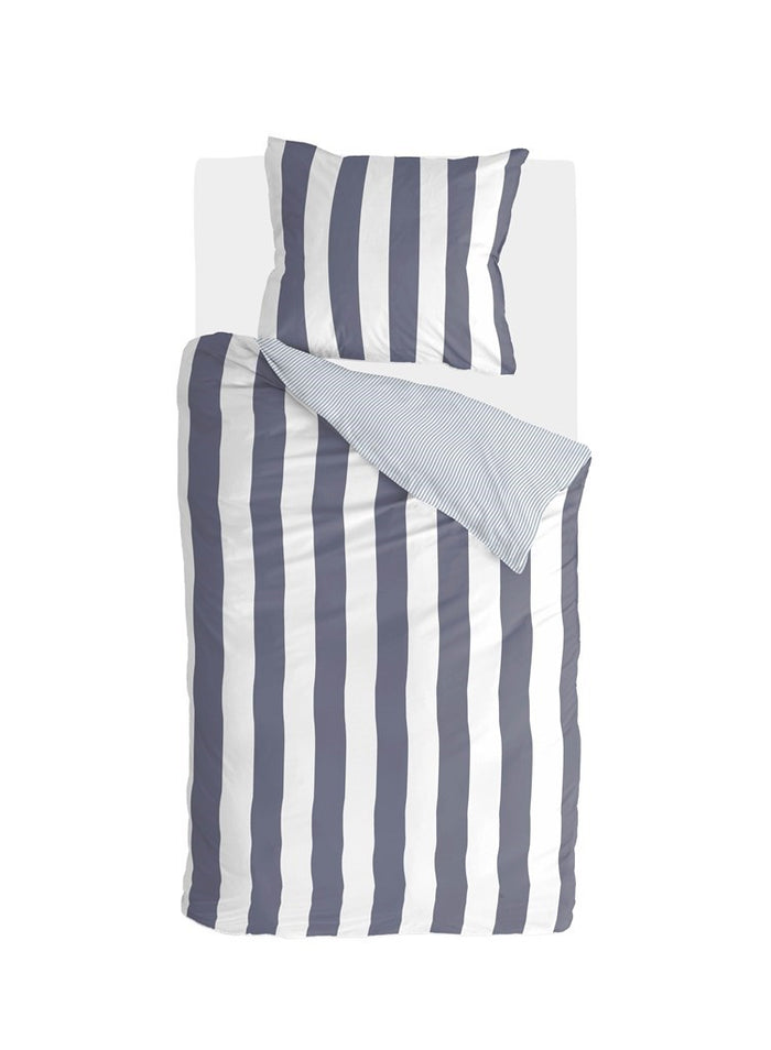 Walra - Dekbedovertrek Classic Stripe - 140x220 - Blauw