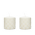 Riviera Maison stompkaarsen, Wit - Pillar Padded - 2 stuks