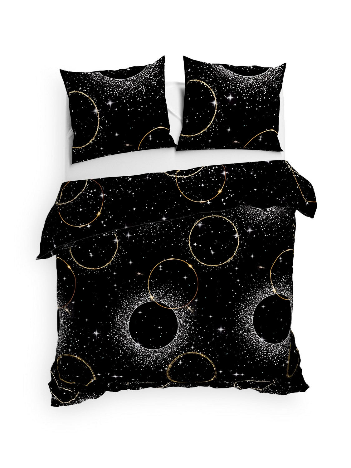 Heckett Lane Dekbedovertrek Flanel Cayla - night black