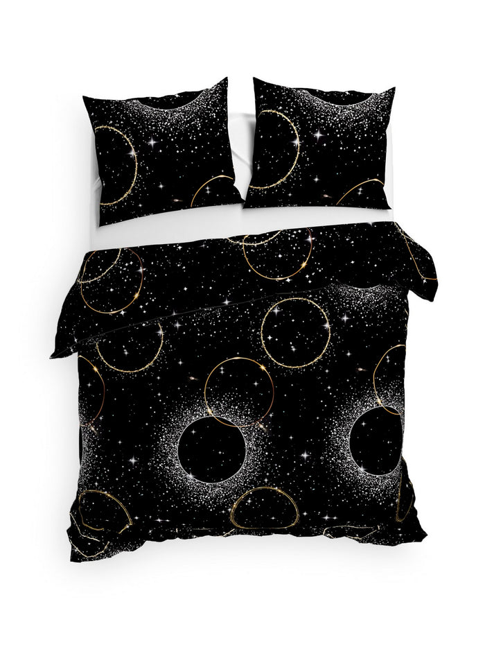 Heckett Lane Dekbedovertrek Flanel Cayla - night black