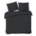 Dindi Home - Dekbedovertrek Plain Beauty - 200x220 - Zwart