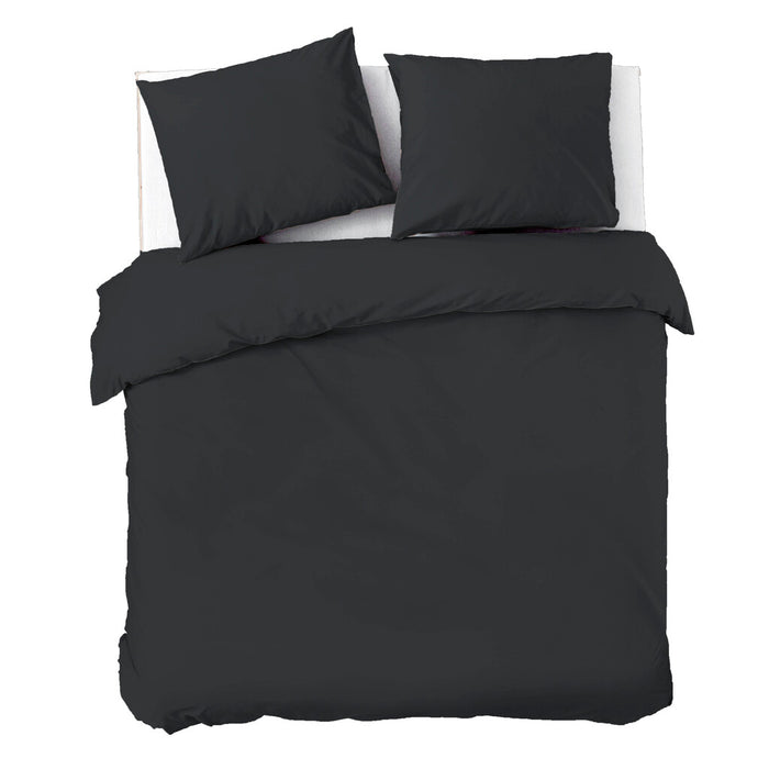 Dindi Home - Dekbedovertrek Plain Beauty - 200x220 - Zwart