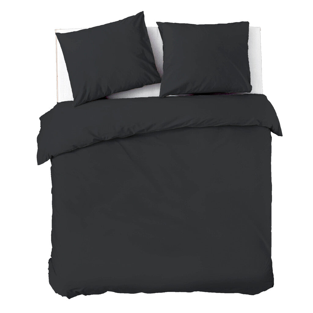Dindi Home - Dekbedovertrek Plain Beauty - 200x220 - Zwart