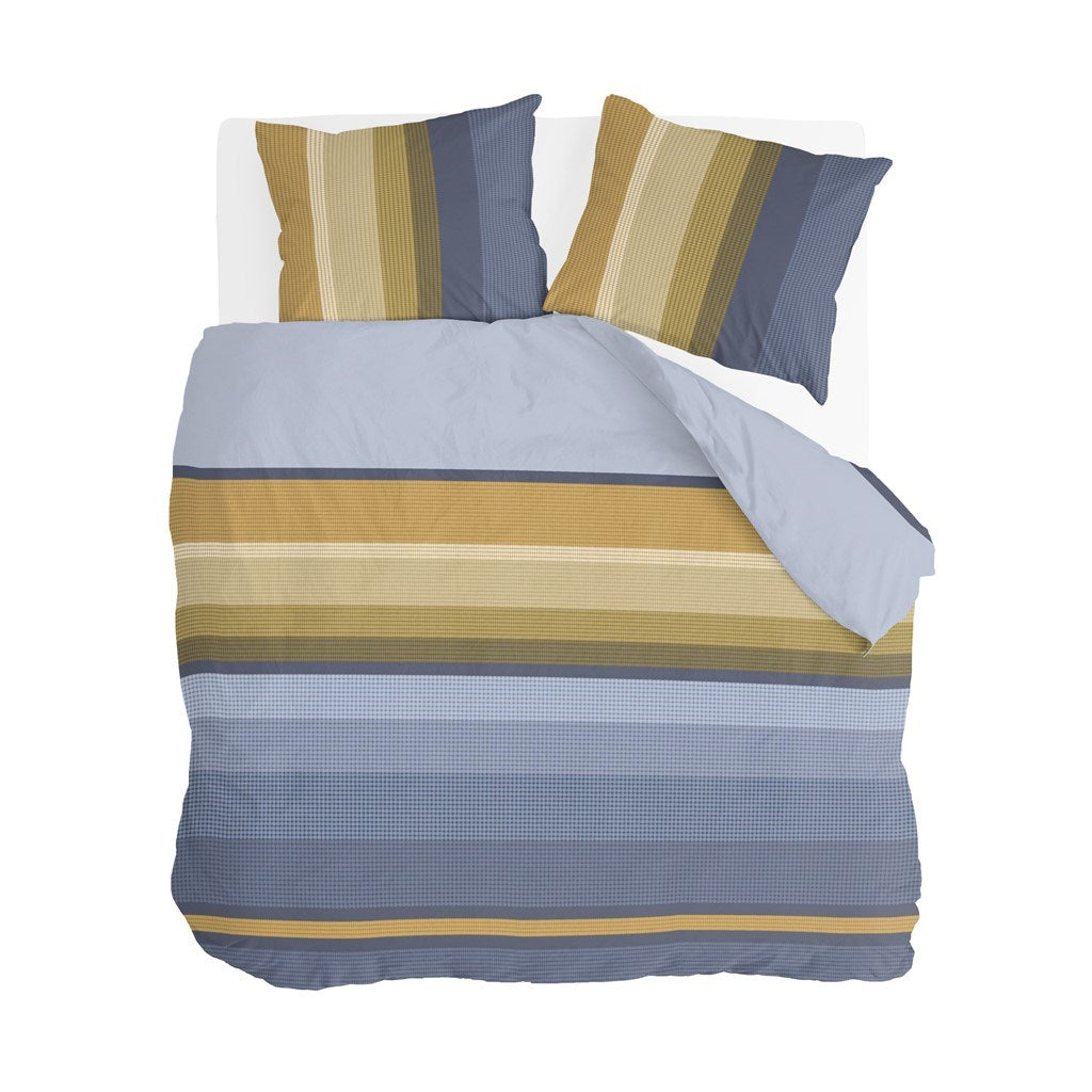 Byrklund - Dekbedovertrek Golden Stripes - 200x220 - Okergeel