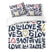 Dindi Home - Dekbedovertrek Coloured Love - 200x220 - Wit