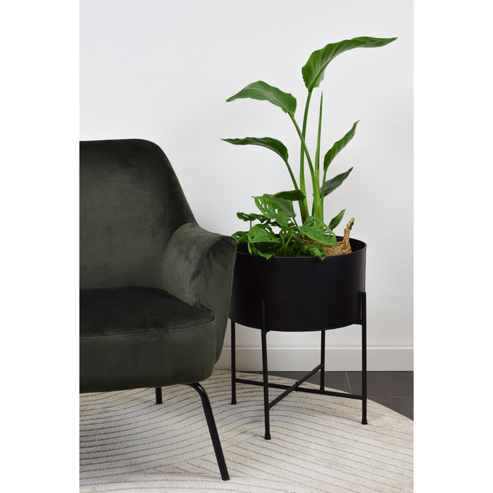 LOFT42 Flora Plantenbak Rond - Metaal - Mat Zwart -  Ø40