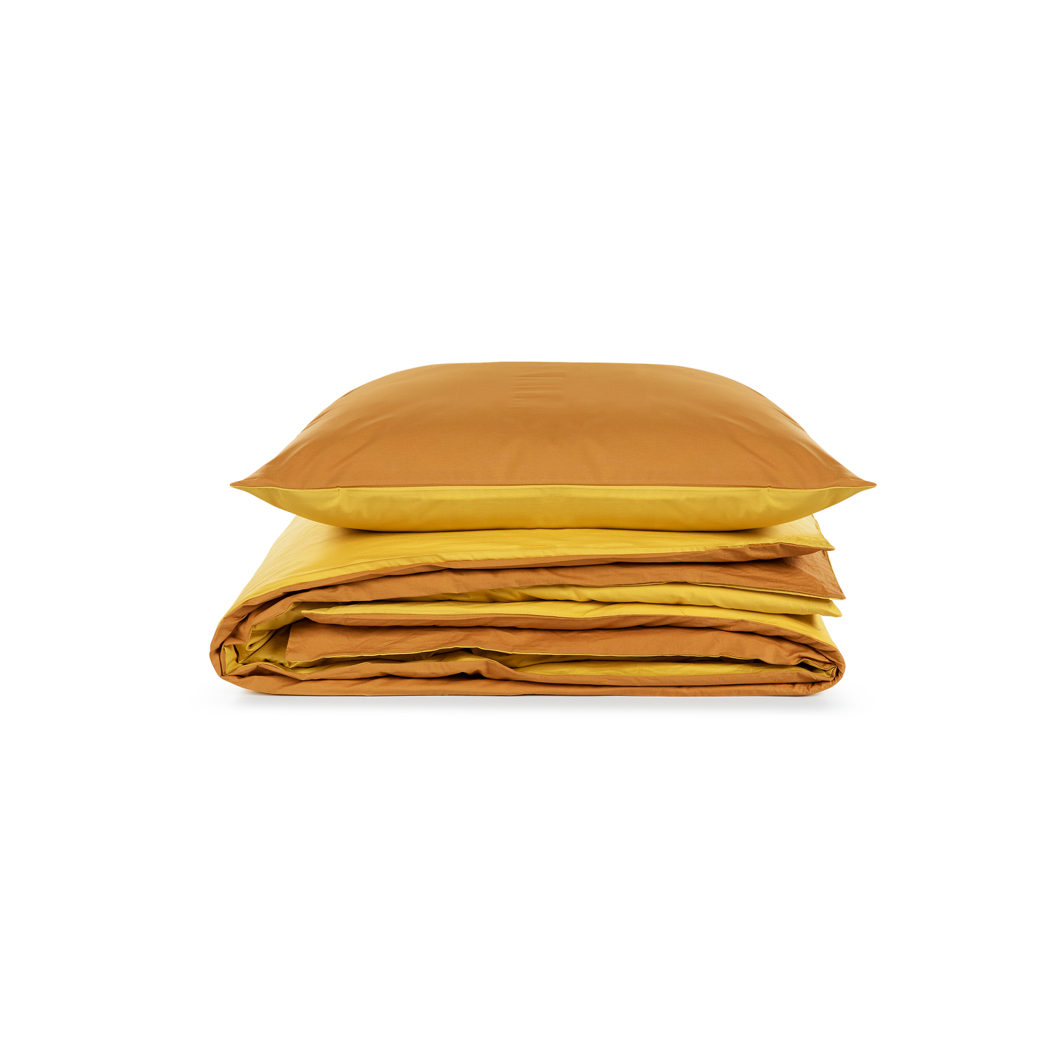 Van Morgen Overtrekset percal katoen yellow spiced honey 200 x 220 cm