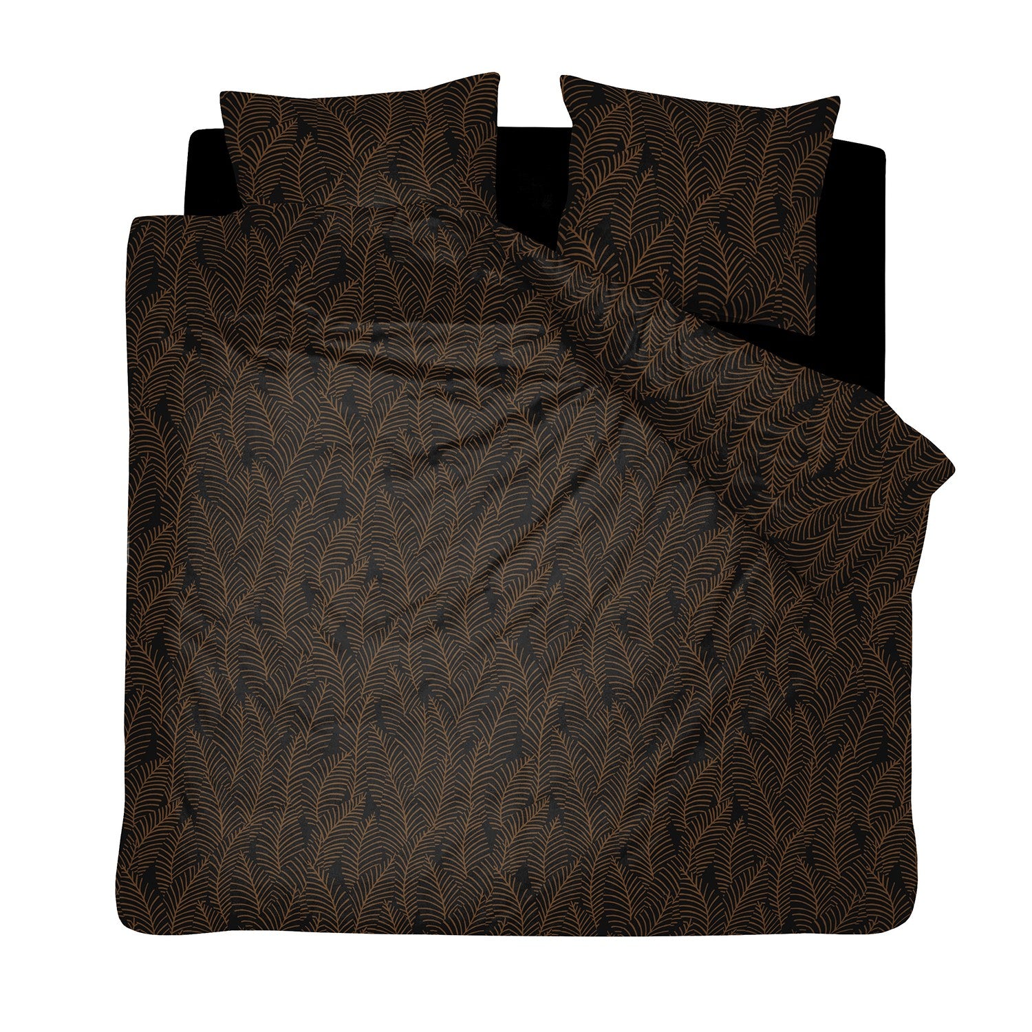 Damai Bellezza - Dekbedovertrek - Satijn - 200x200|220 cm - Off Black