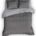 Flanellen Dekbedovertrek Comtesse Antraciet Zilver-140x200|220