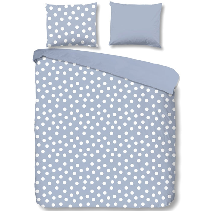 Goodmorning Dekbedovertrek Dots Blauw-Lits-jumeaux (240 x 200|220 cm)