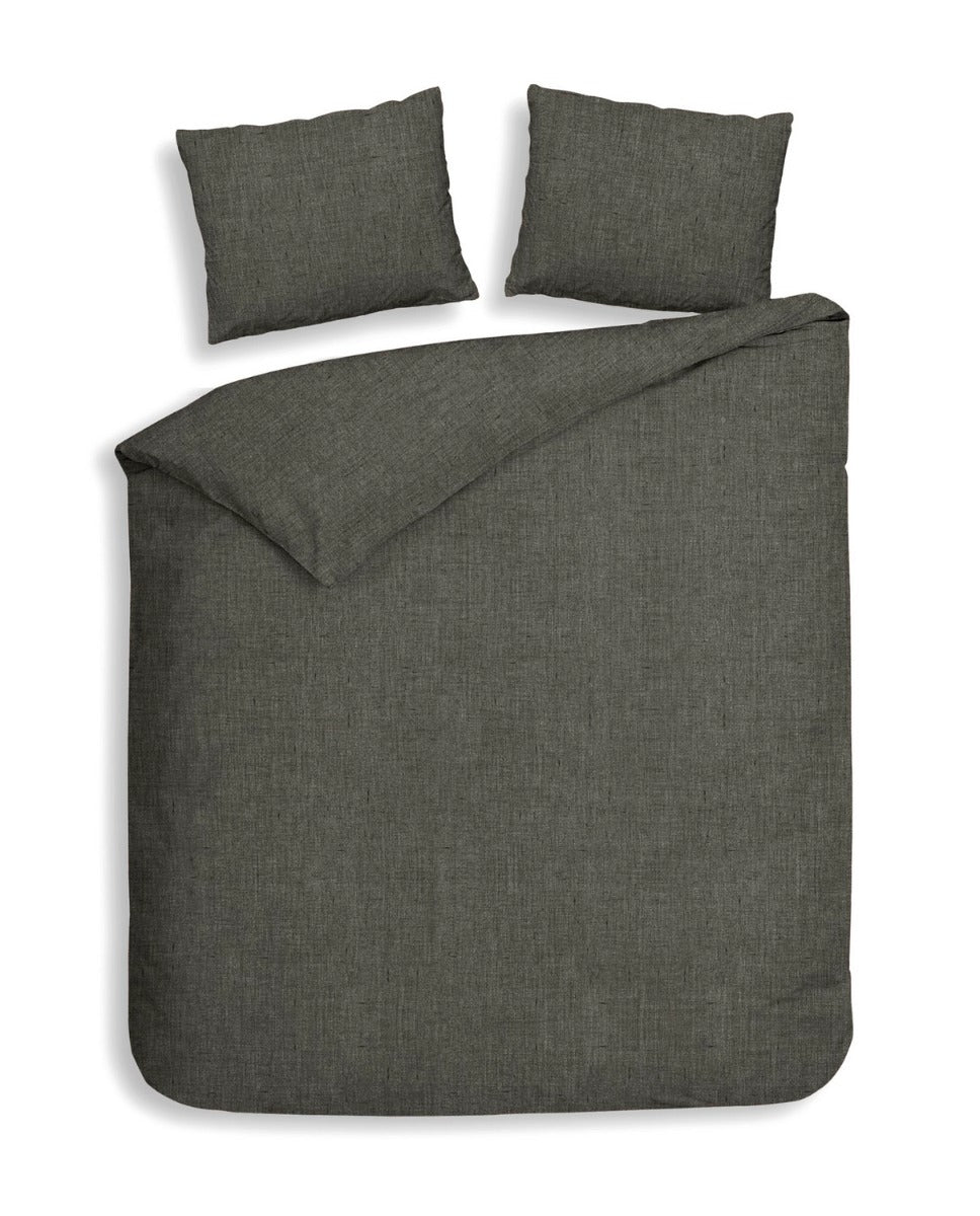 Heckett Lane Dekbedovertrek Flanel Franela - frost grey