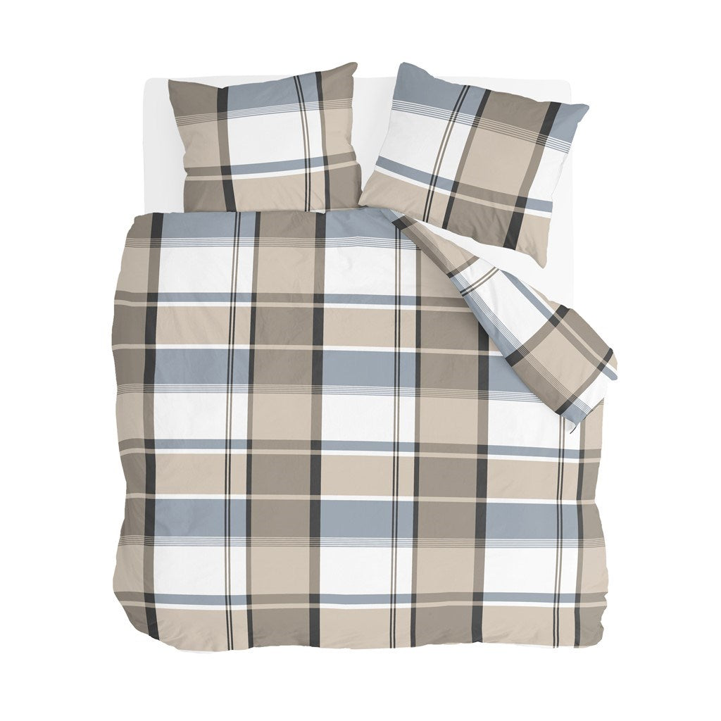 Byrklund - Dekbedovertrek Big Squares - 200x220 - Zand
