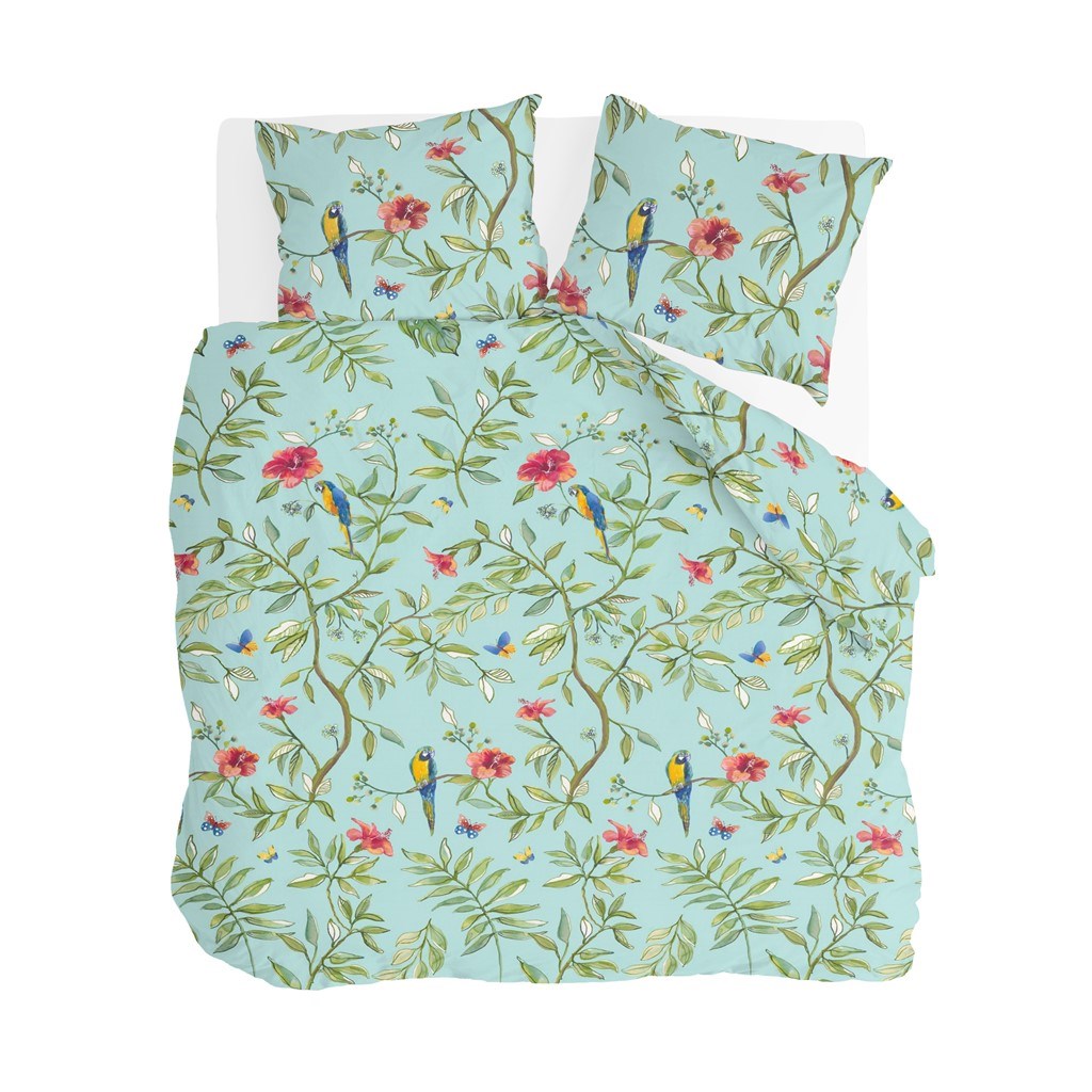 Byrklund - Dekbedovertrek Bird Garden - 200x220 - Aqua